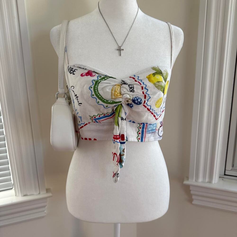 Joie california vibe crop top with graphics